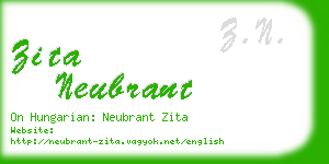 zita neubrant business card